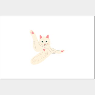 Yoga Cat Posters and Art